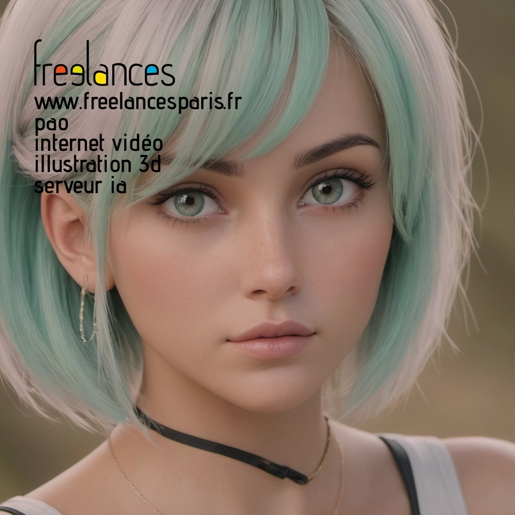 Pao mise en page internet vidéo illustration 3d serveur IA générative AI freelance paris studio de création magazines 8l6js2u0